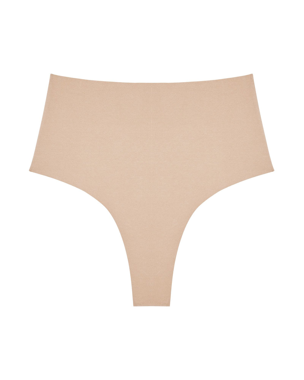 Panty Promise Organic Cotton High Rise Thong in beige