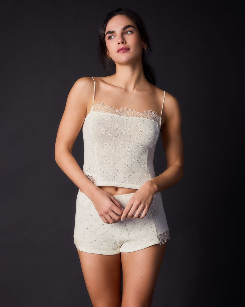 Only Hearts Weekend in Phoenicia Square Neck Cami in white