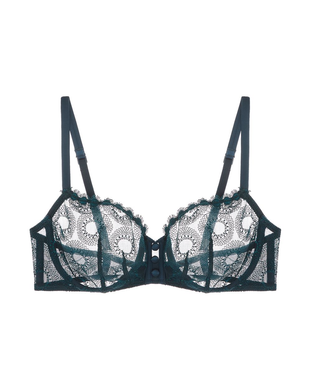 Simone Perele Utopia Half Cup Bra in green