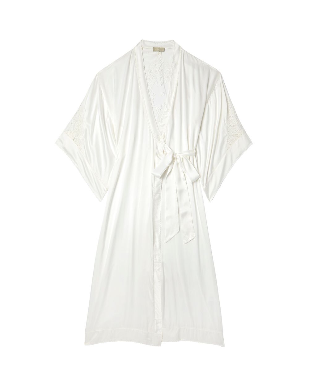 Shell Belle Alice Long Kimono in white