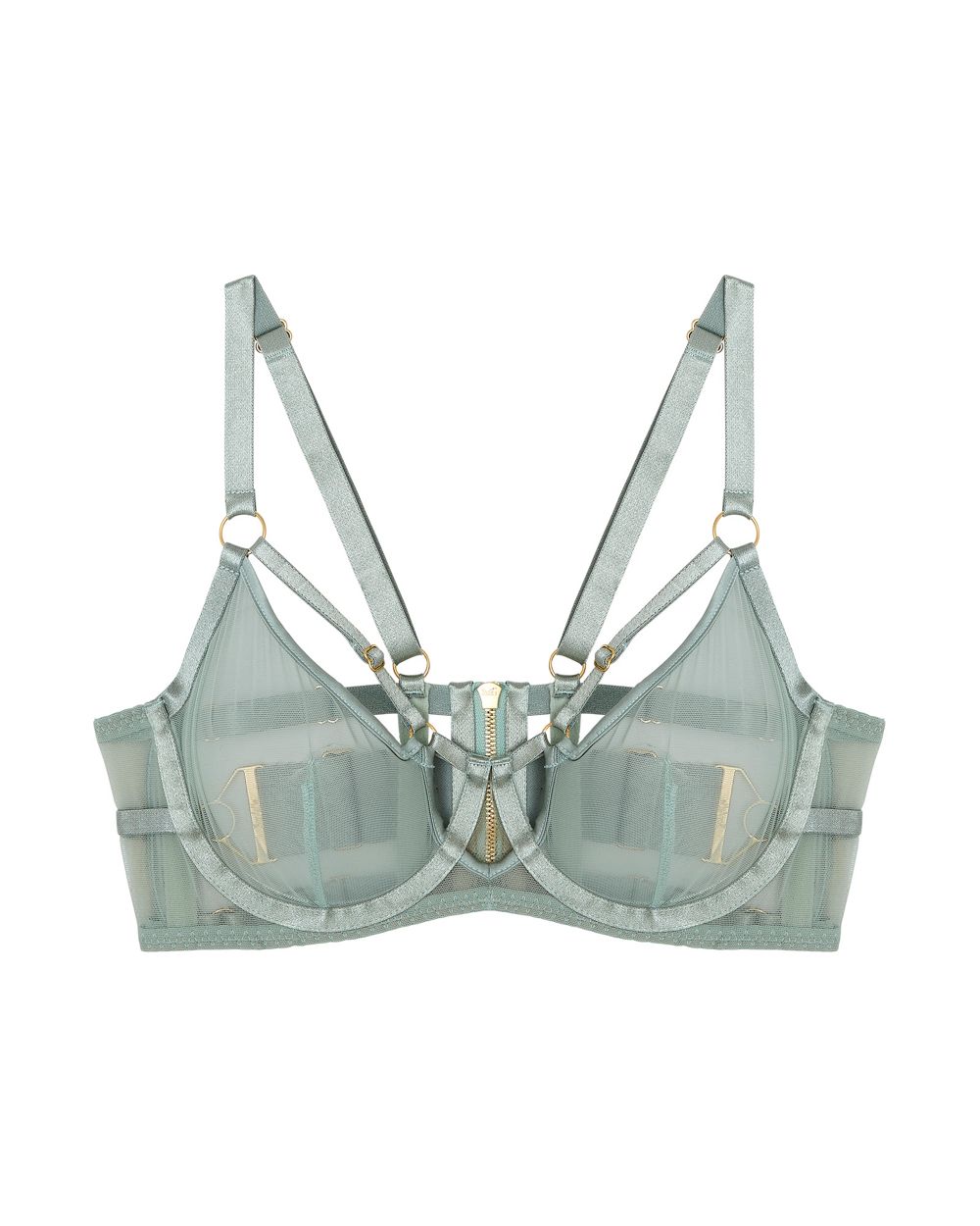 Bordelle Kora Balconette Wire Bra in green