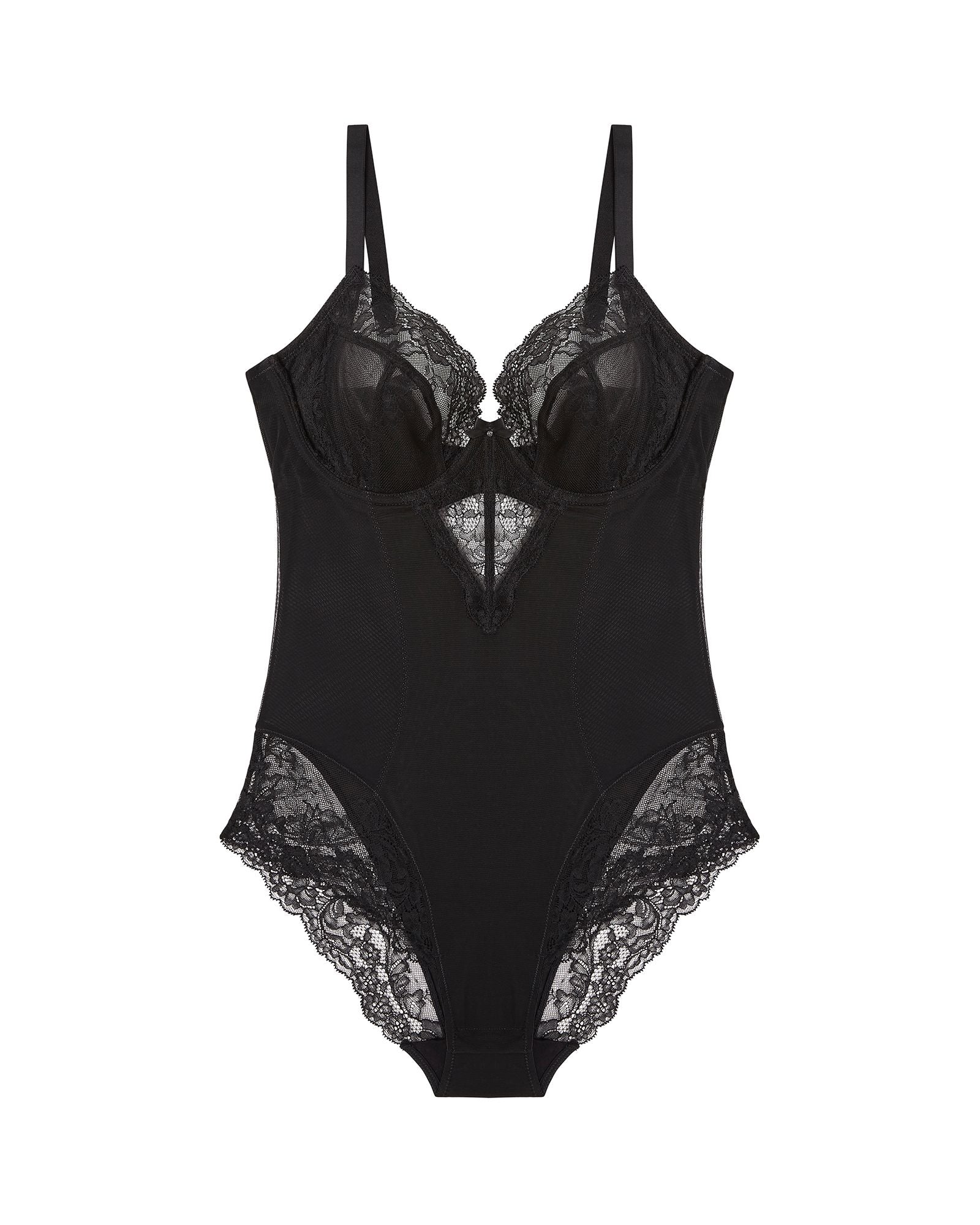 Panache Lingerie Ana Plunge Bodysuit in black