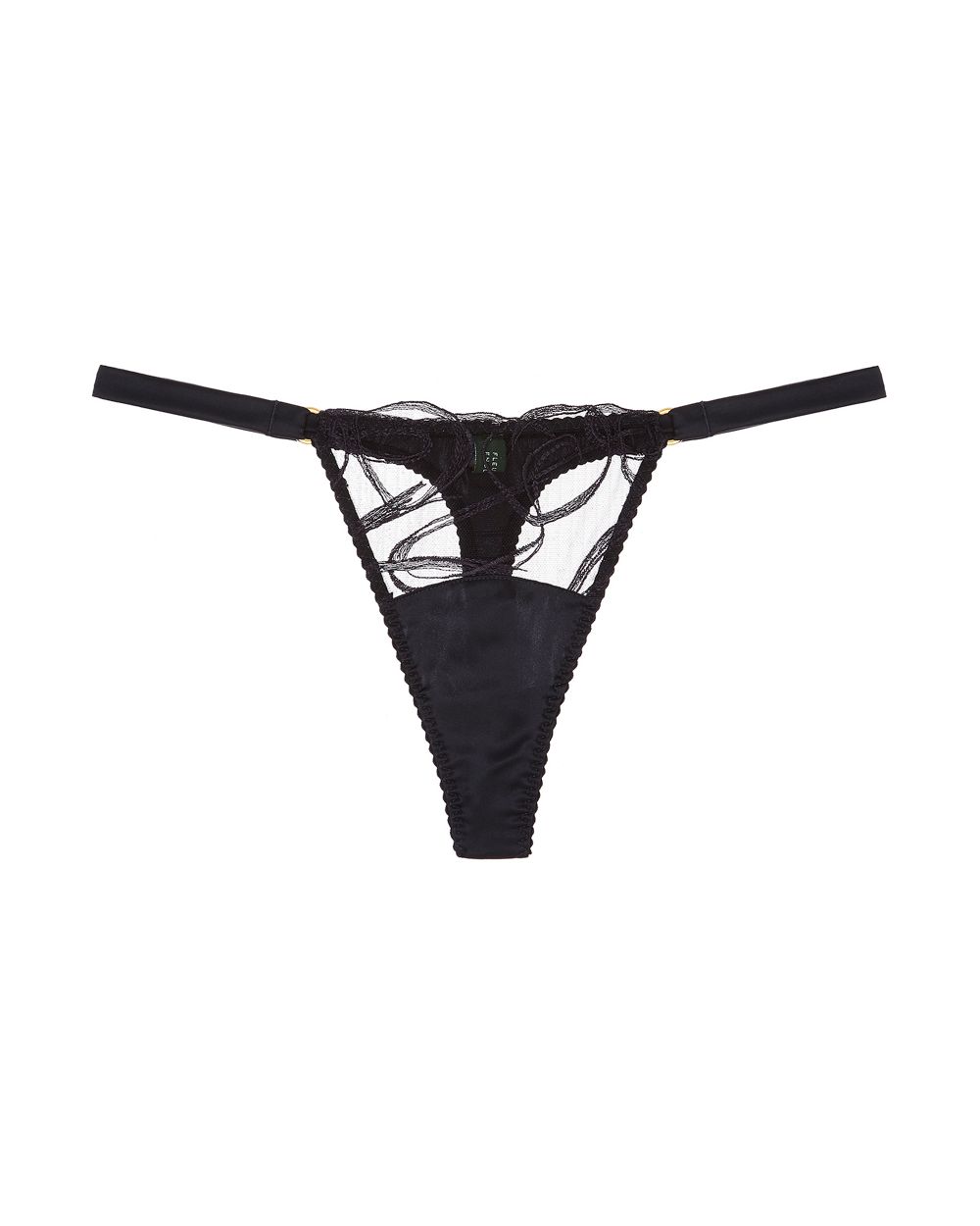 Fleur of England Fridar Silk Side Thong in blue