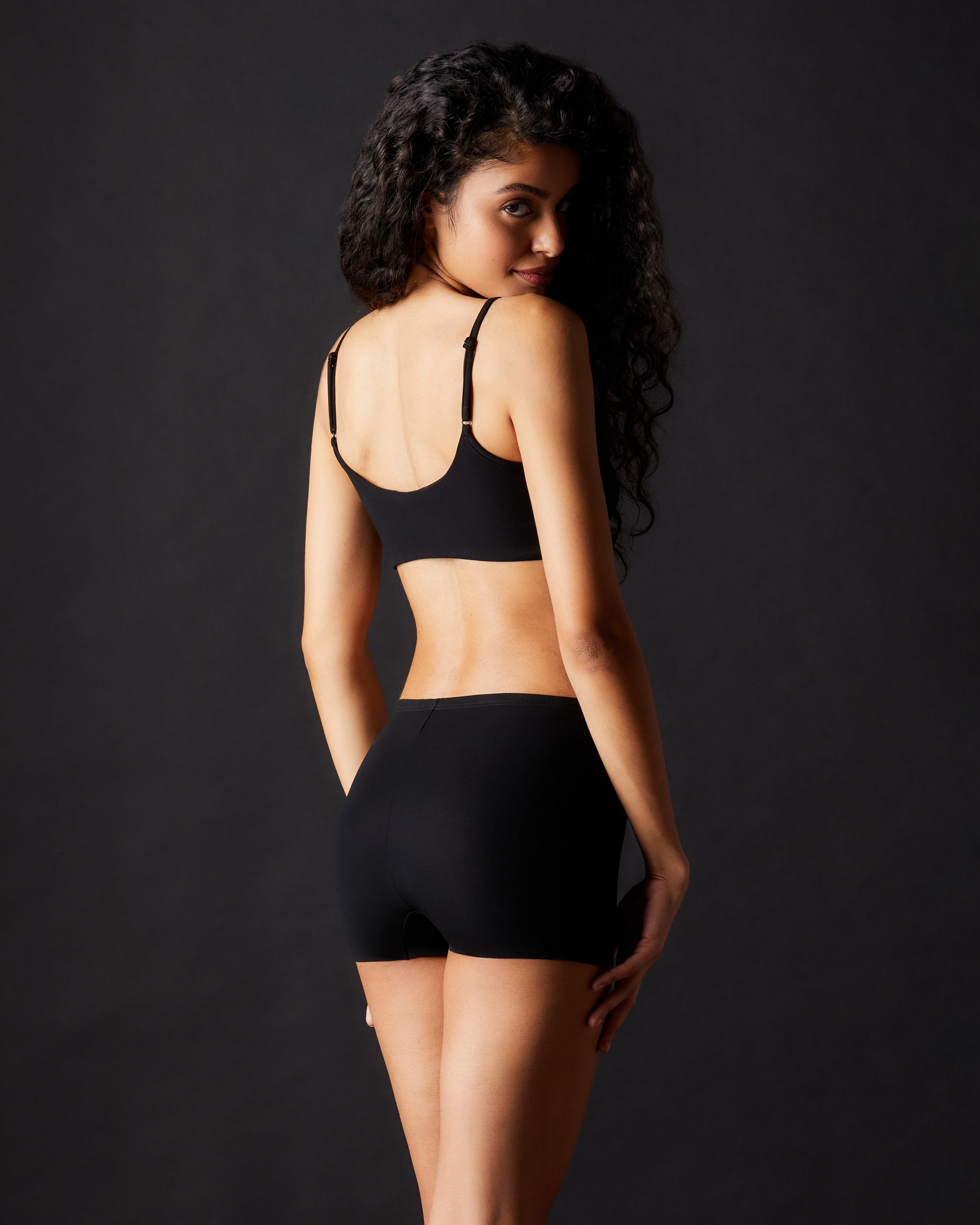 Collezione Privata Magnolia Modal Boyshort in black