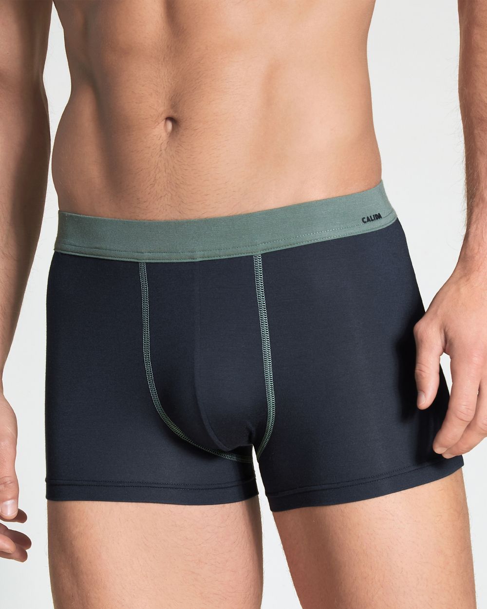 Calida Seaweed Micro Boxer Brief in blue