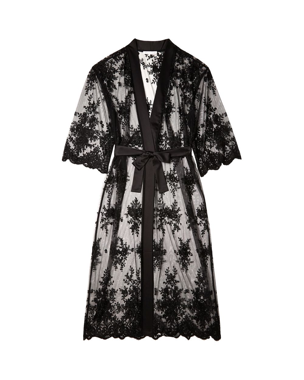 Rya Darling Long Robe in black
