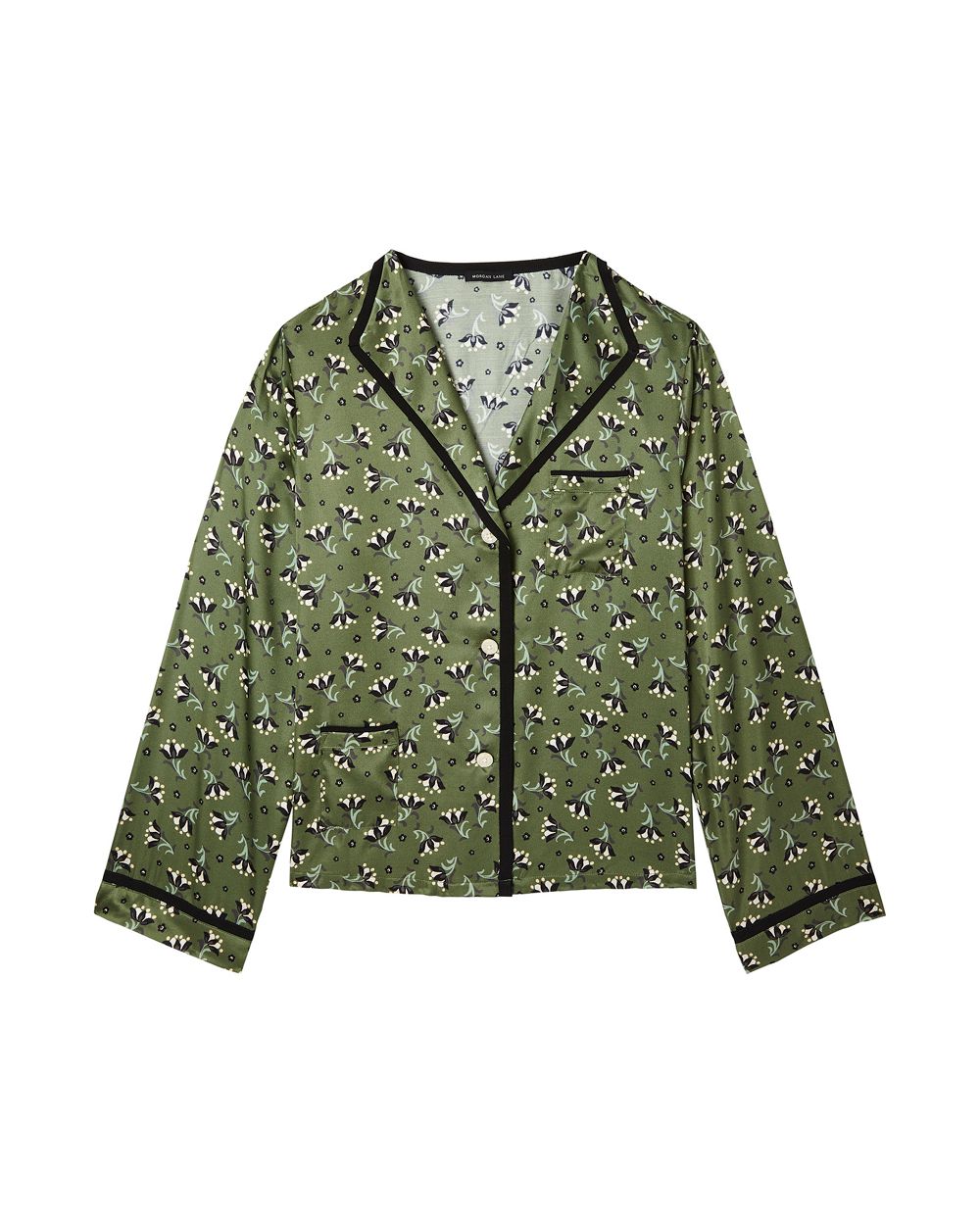 Morgan Lane Atlas Floral Mimi Pajama Top in green