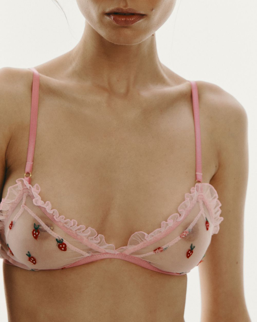 Le Petit Trou Fraise Soft Bra in pink