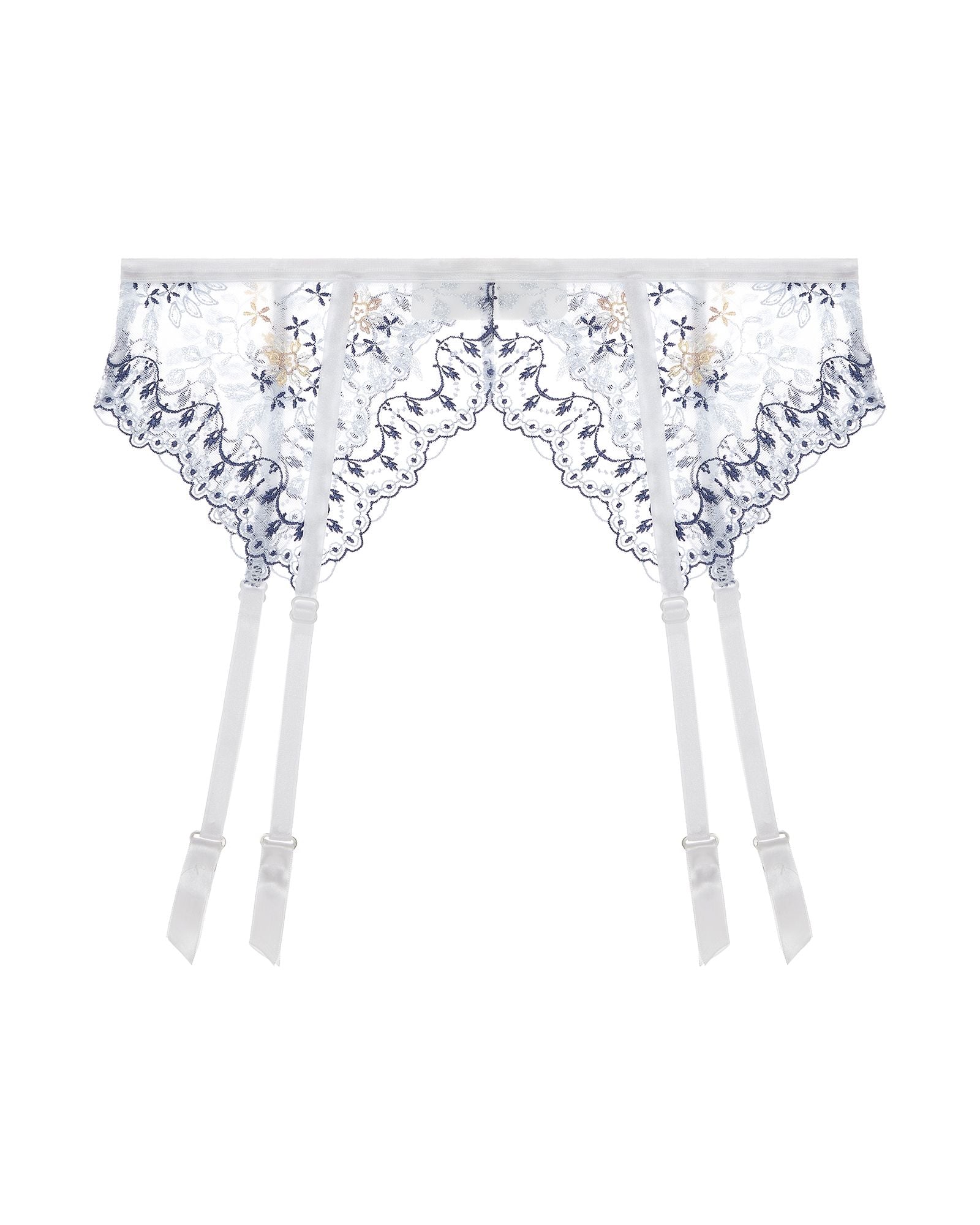 Cosabella Usha Garter Belt in white