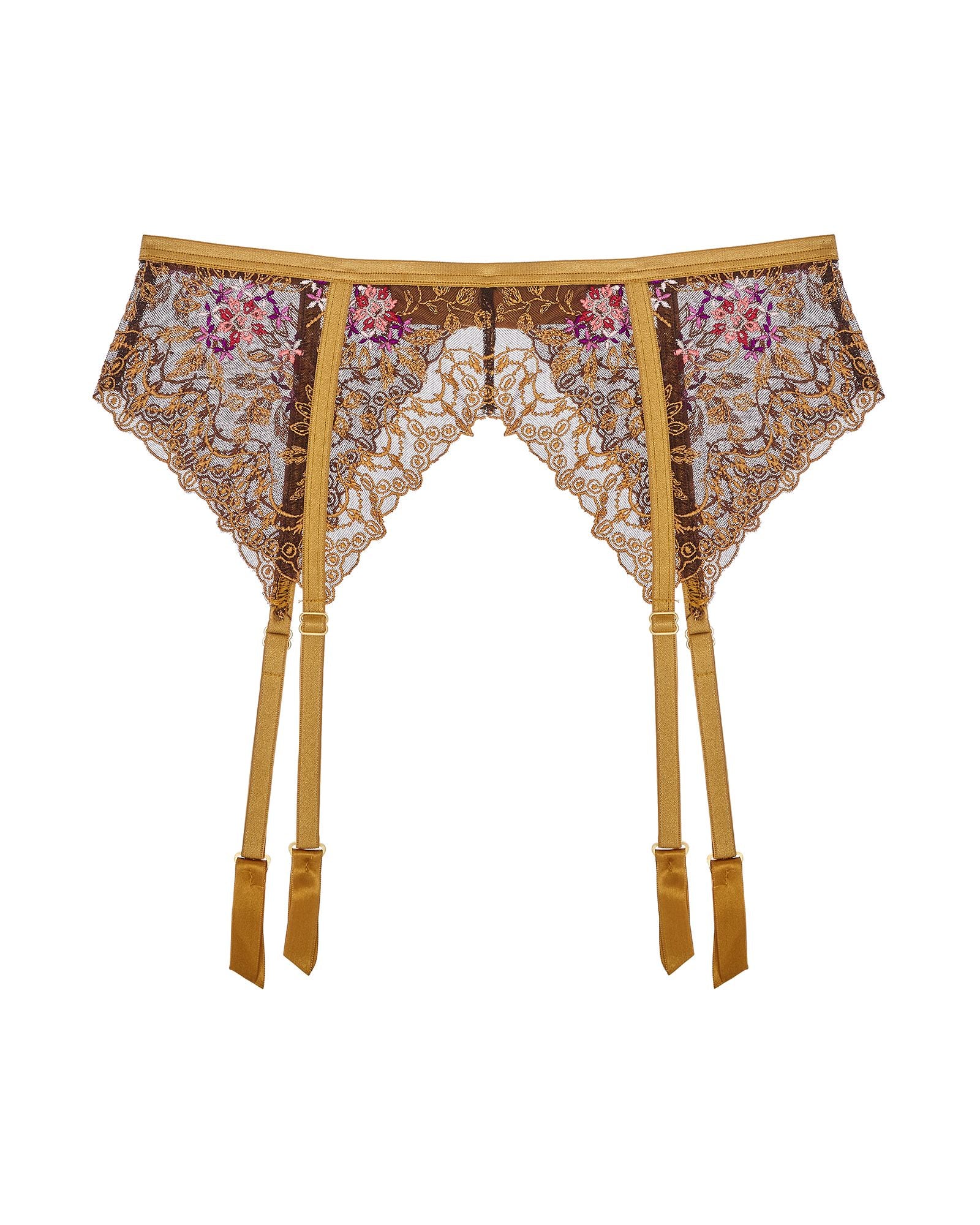 Cosabella Usha Garter Belt in yellow
