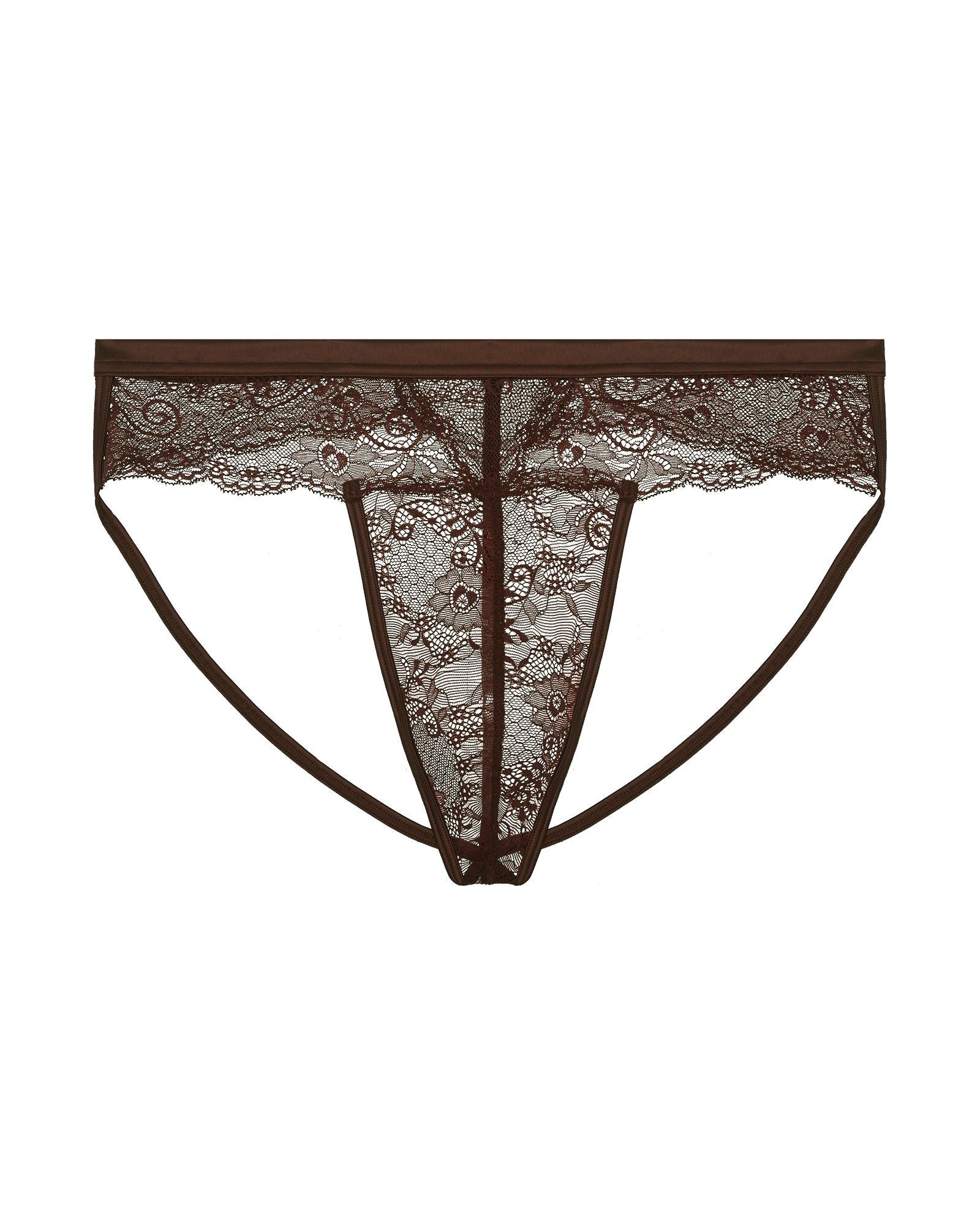 Journelle Sapna Mens Jock Strap Thong in brown