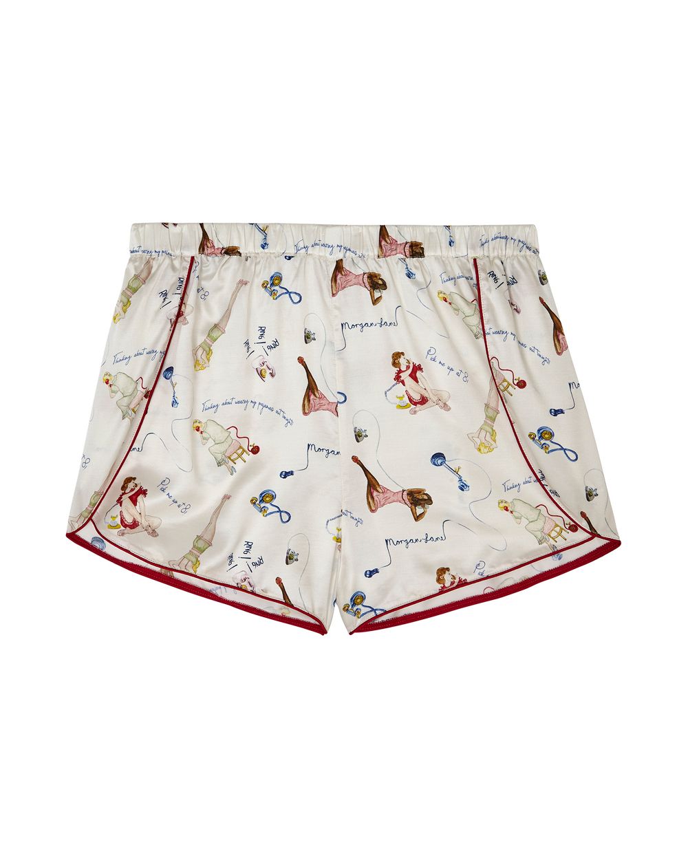 Morgan Lane Girl Talk Cassie Pajama Short in white