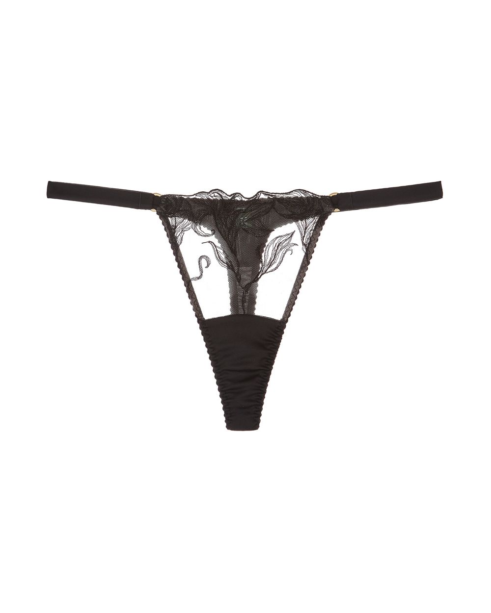 Fleur of England Audrey Strap Thong in black