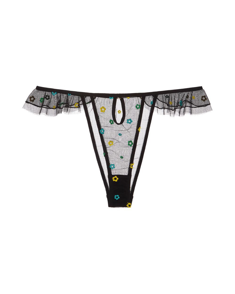 Le Petit Trou Jardin Briefs With Frills in black