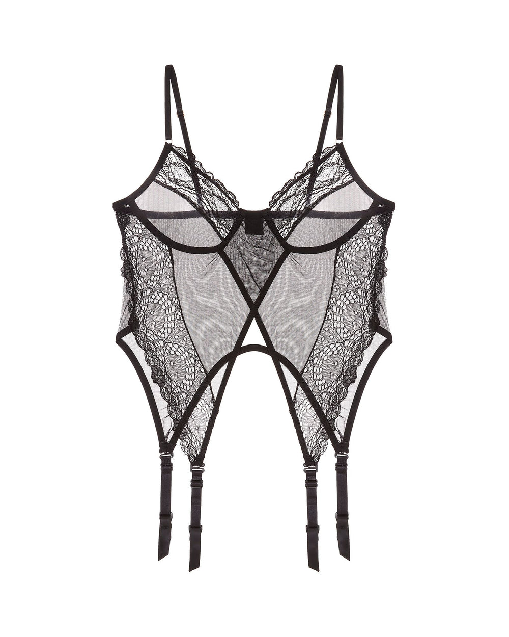Only Hearts Whisper Sweet Nothings Garter Cami in black