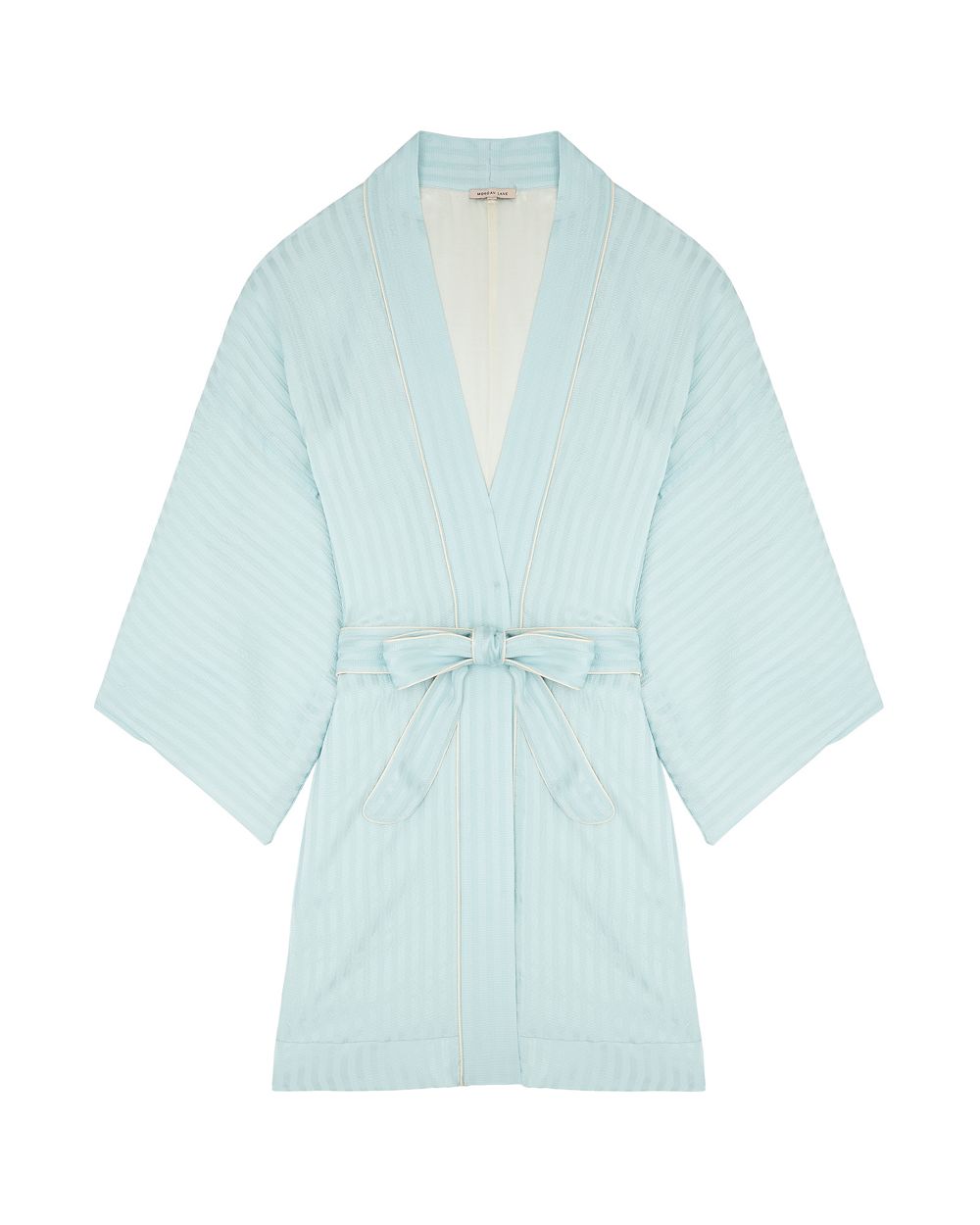 Morgan Lane Between the Sheets Hammered Silk Nia Robe in blue