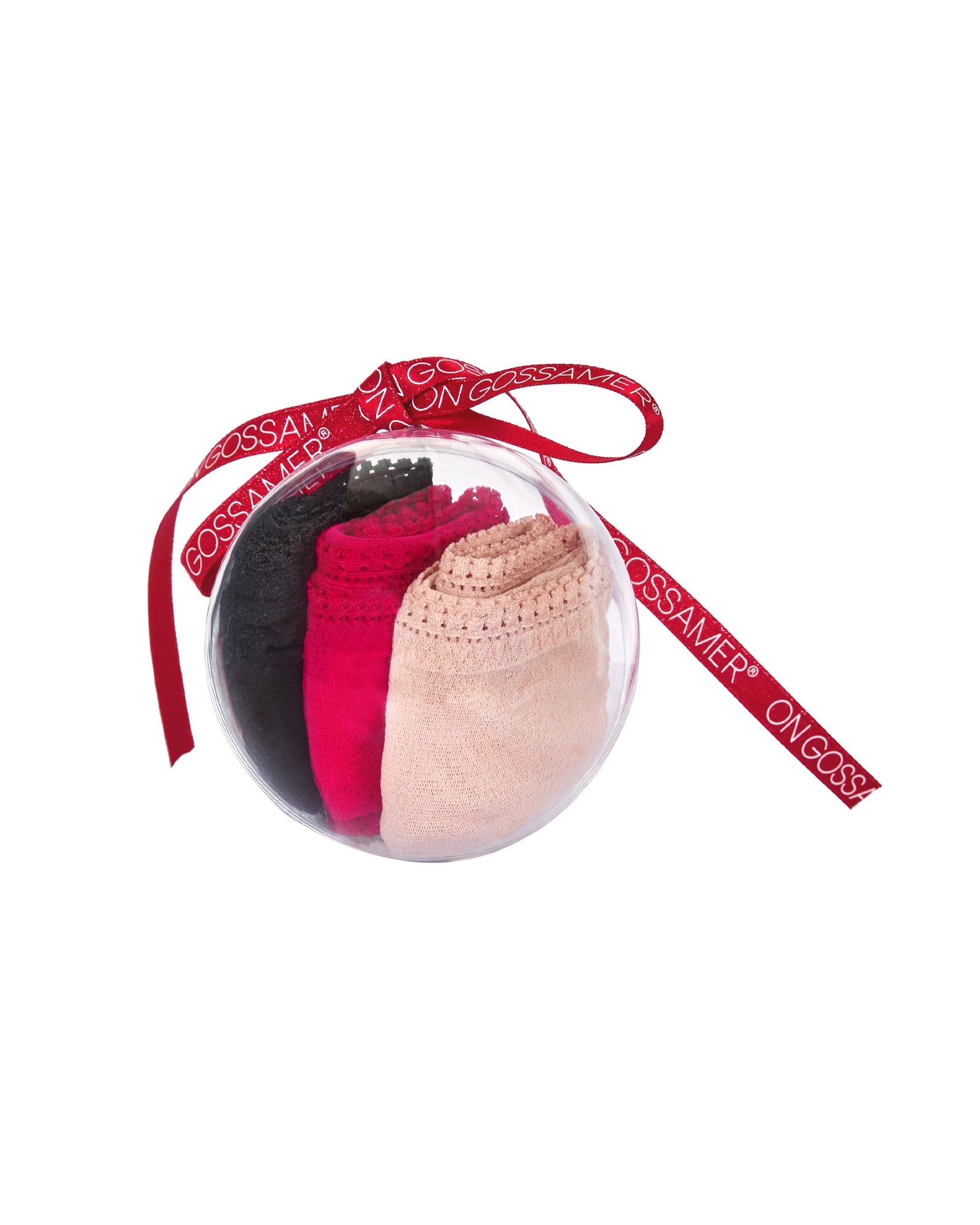 OnGossamer Mesh Hip Bikini 3 Pack in red