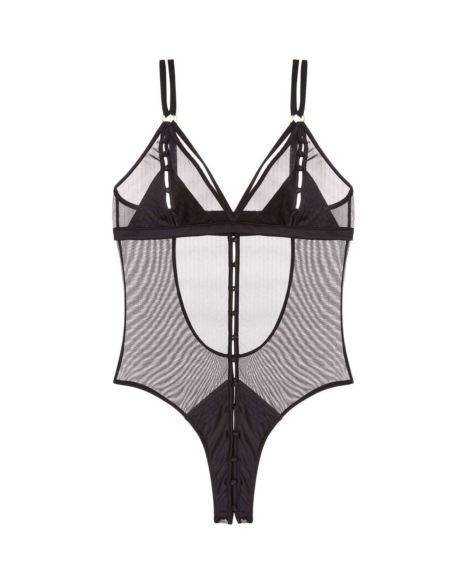 Atelier Amour Douce Insomnie Open Bodysuit in black