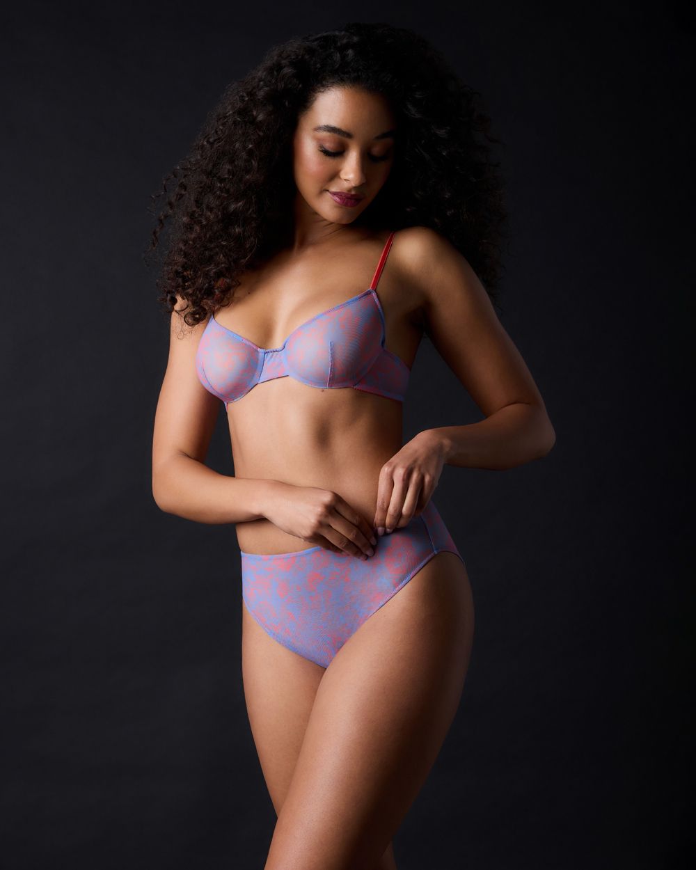 Only Hearts Tangerine Dreams High Cut Brief in blue