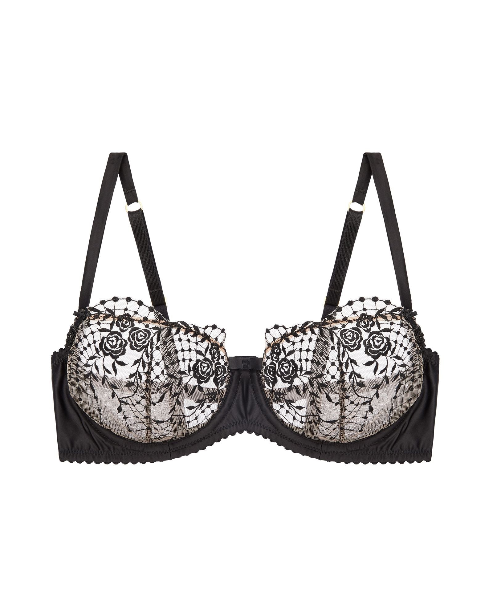 Dita Von Teese Julie's Roses Underwire Bra in black