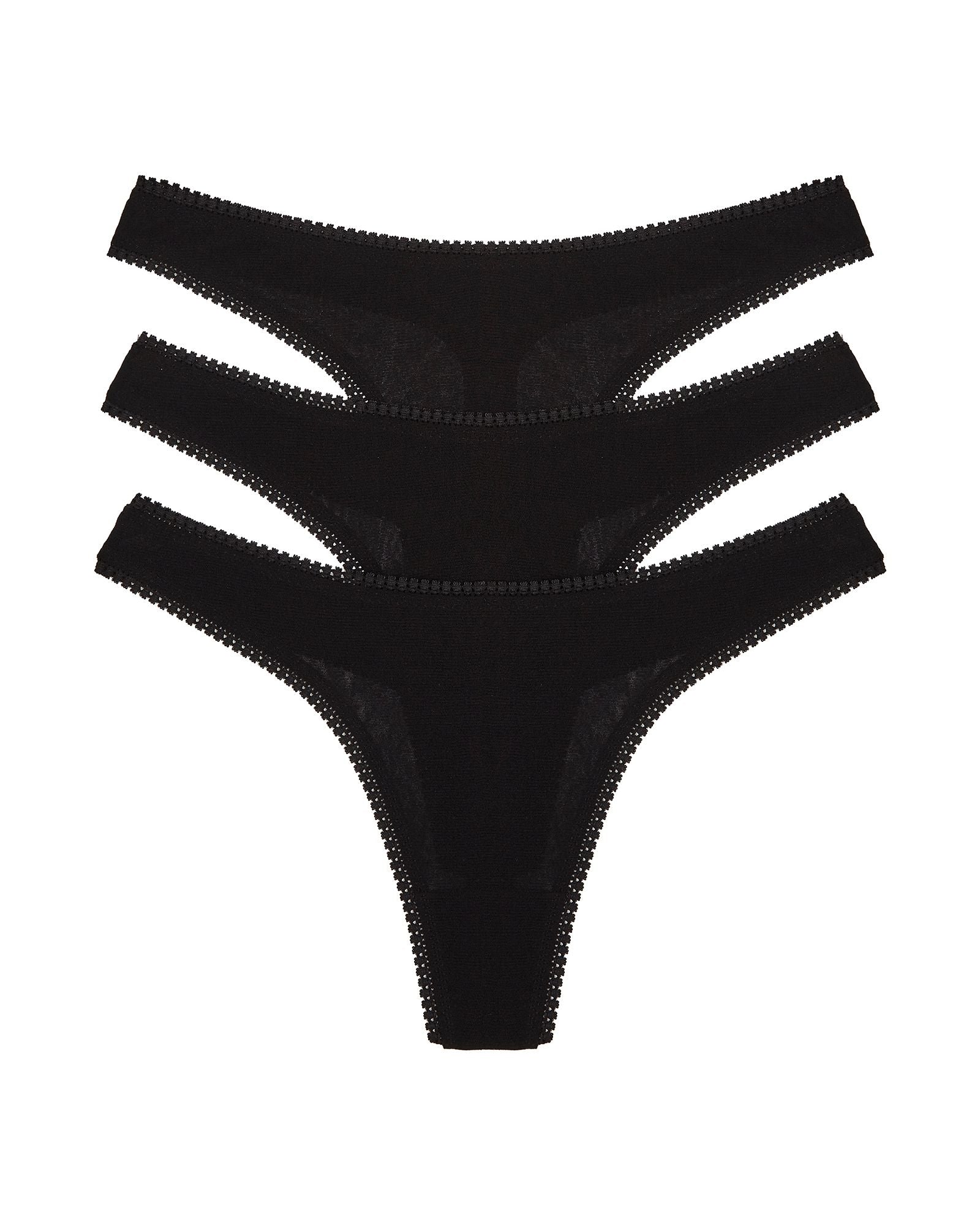 OnGossamer Mesh Hip-G 3 Pack in black