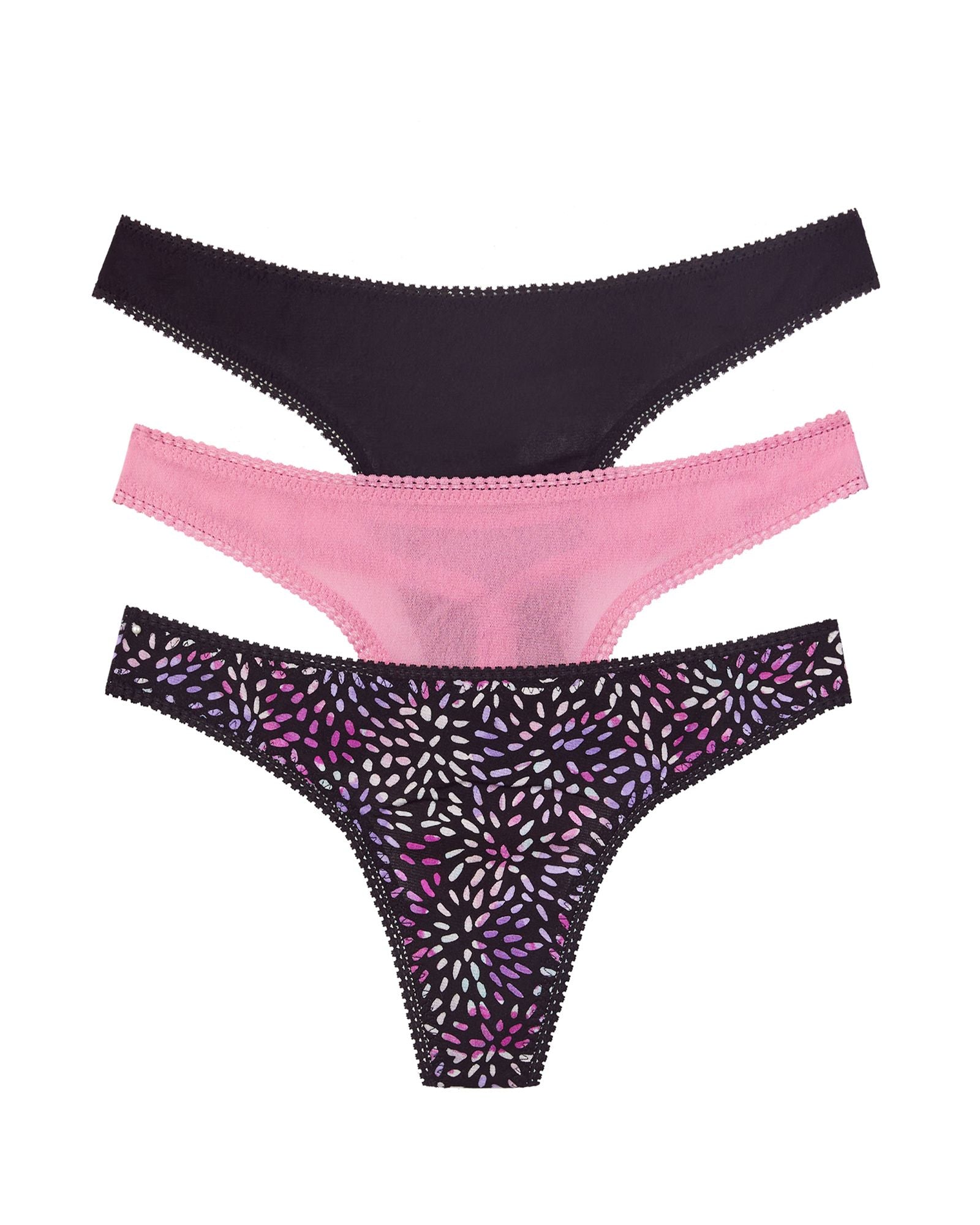 OnGossamer Mesh Hip-G 3 Pack in black