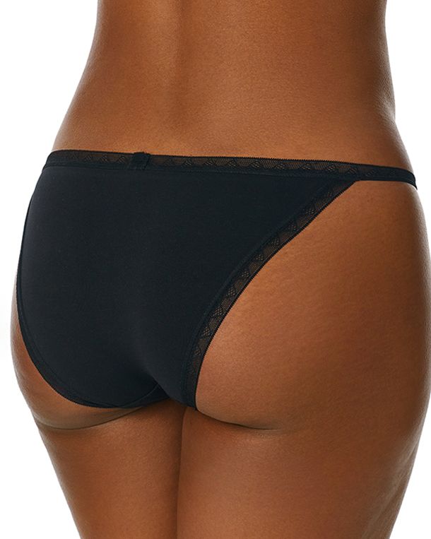 OnGossamer Cabana Cotton String Bikini in black