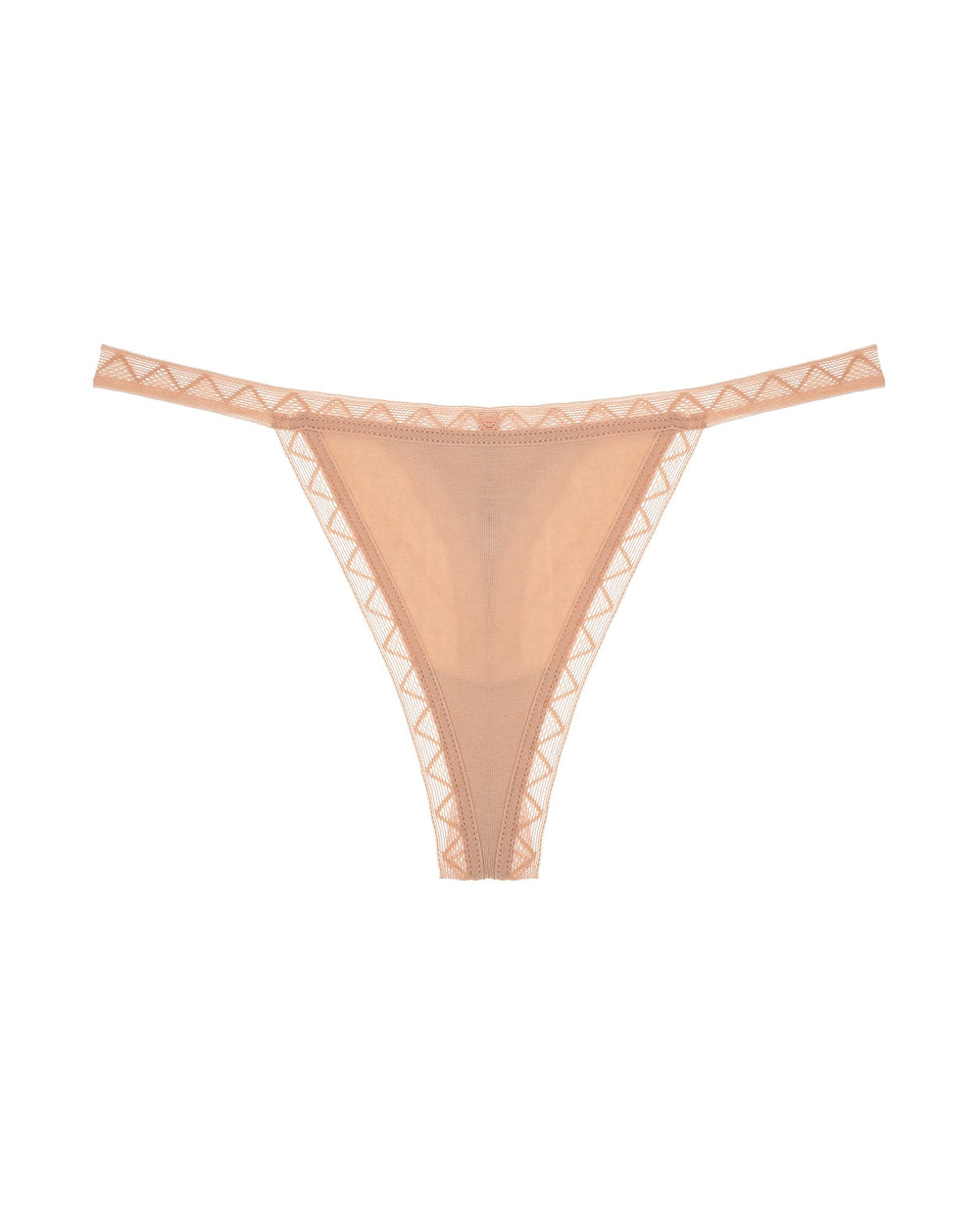 OnGossamer Cabana Cotton String Thong in beige