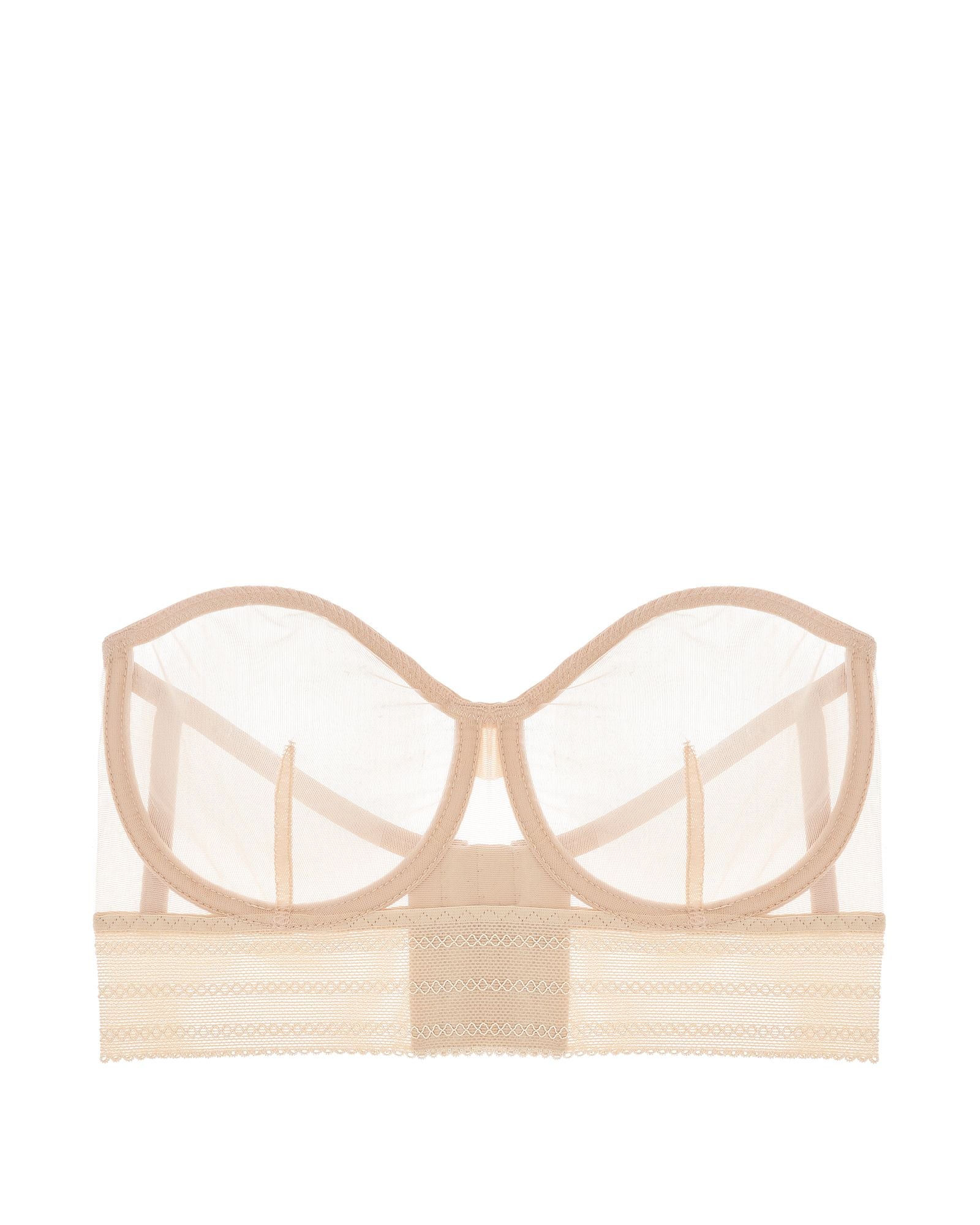 Else Bare Underwire Strapless Bra in beige