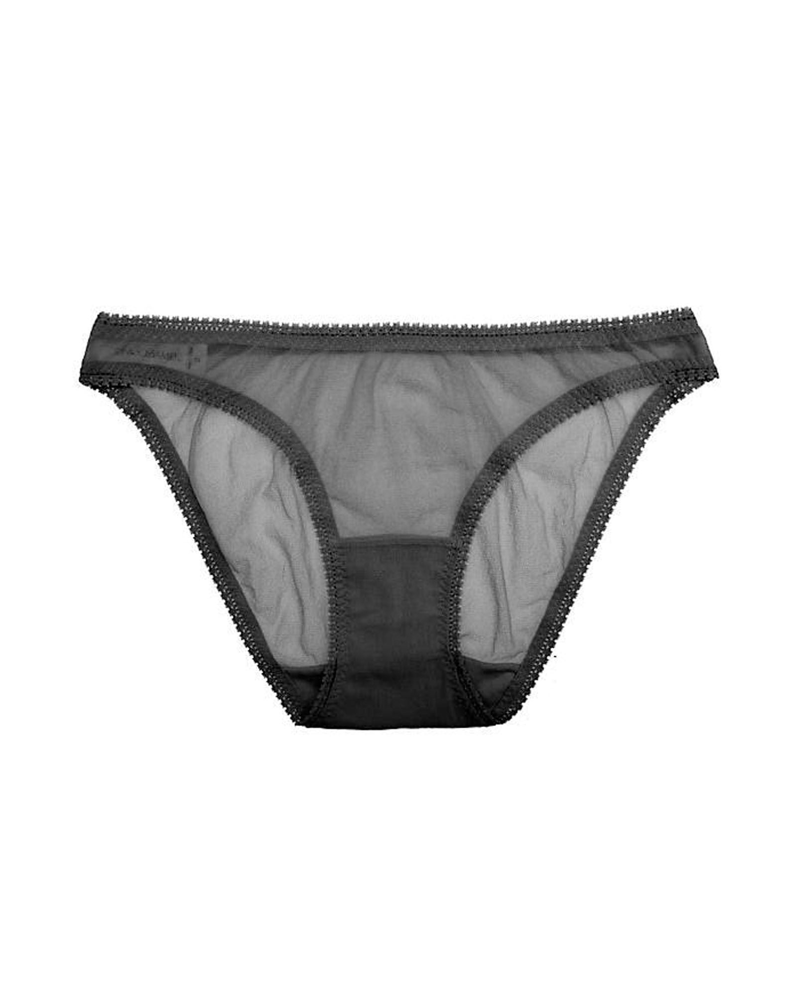 OnGossamer Solid Mesh Hip Bikini in black