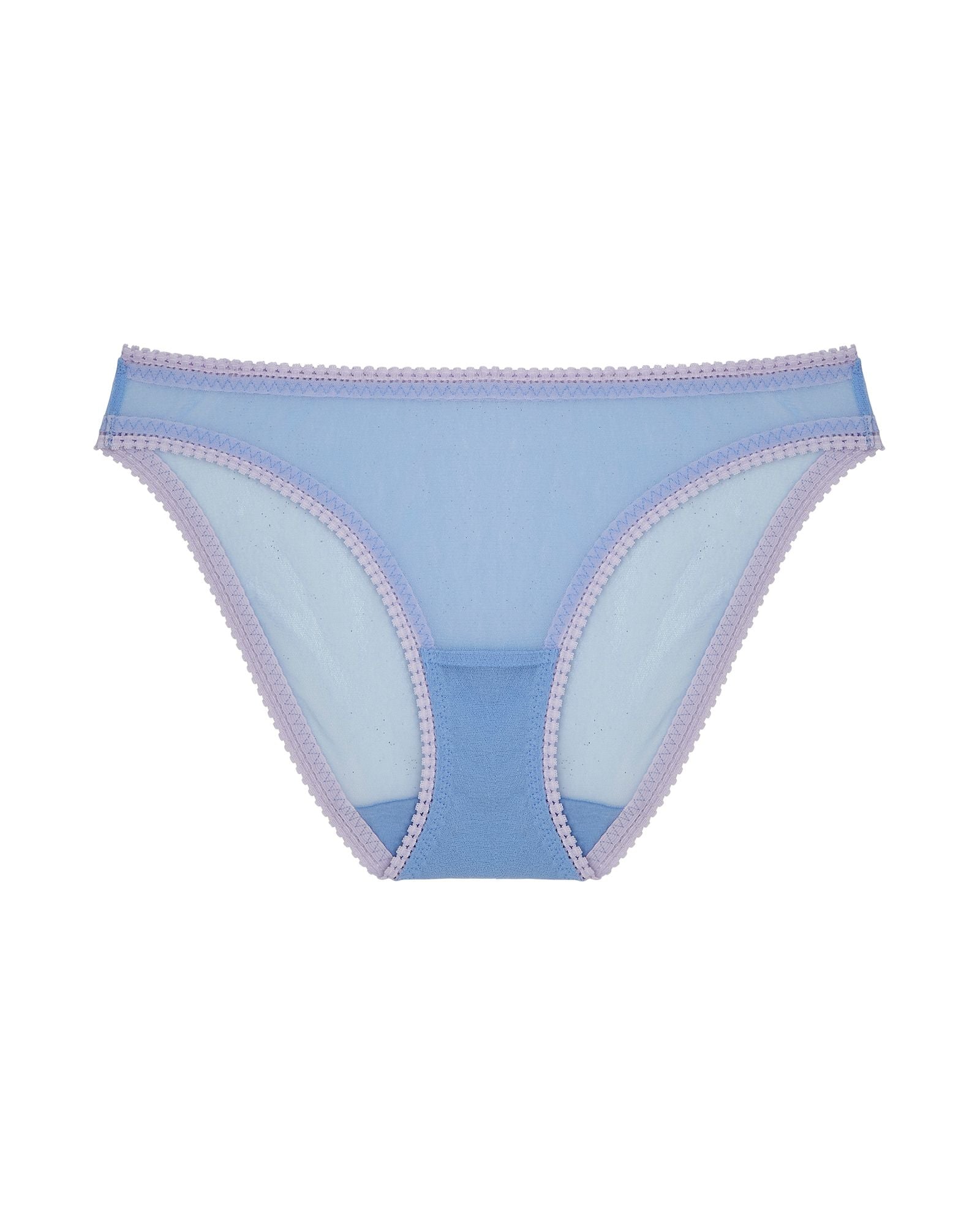 OnGossamer Solid Mesh Hip Bikini in blue