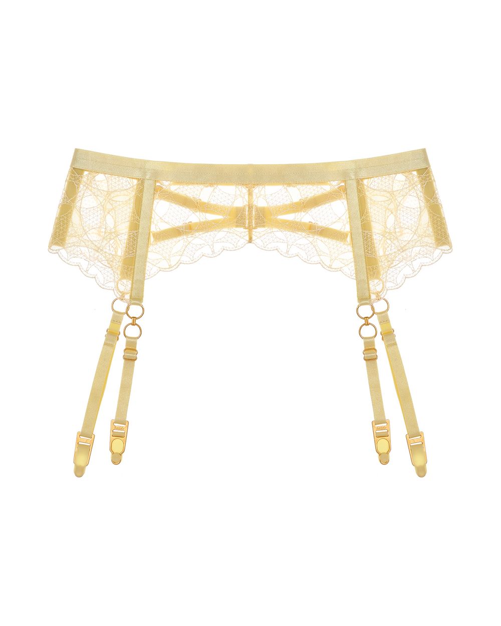Bordelle Alta Suspender in yellow