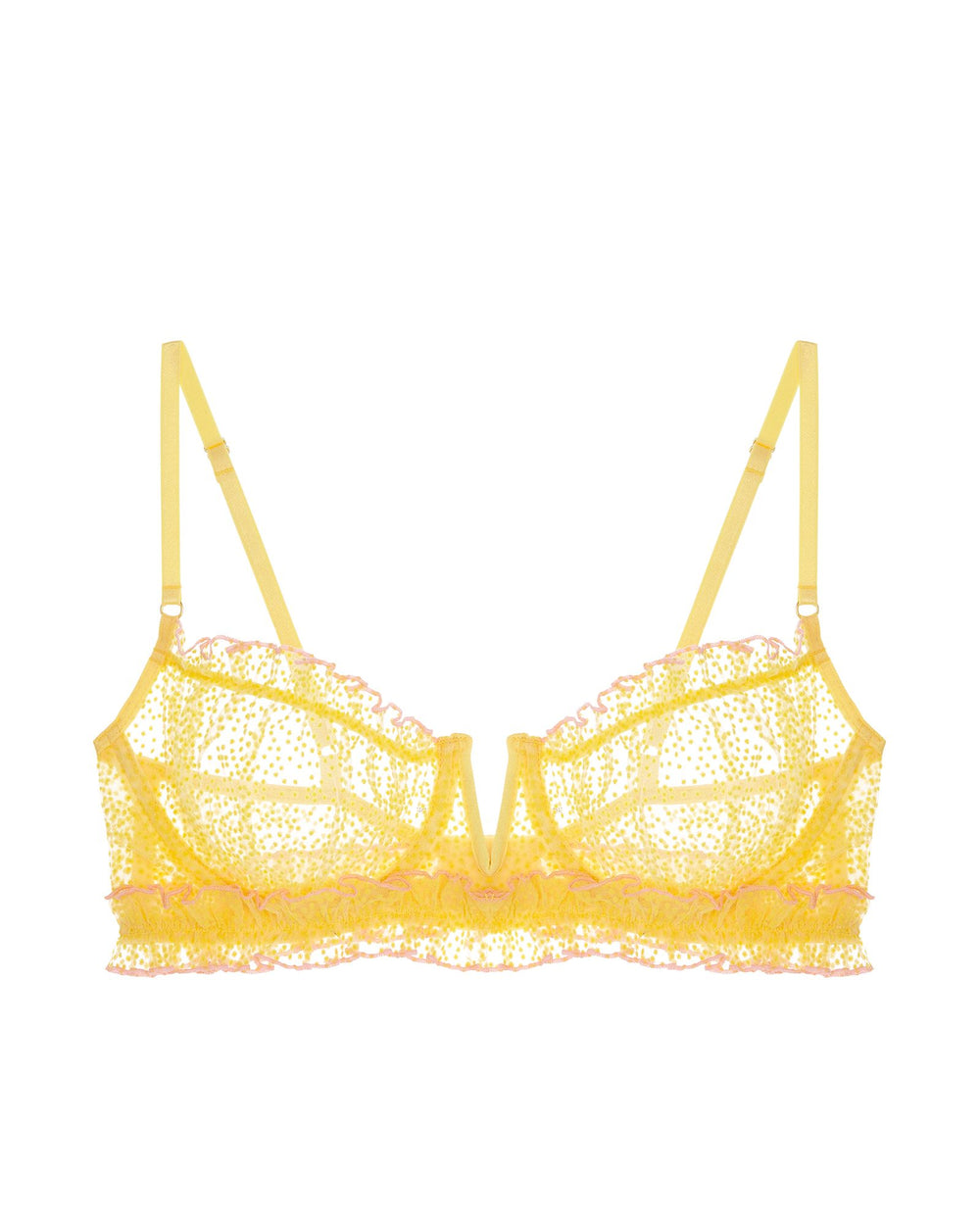 Le Petit Trou Mimosa V-Shaped Underwire Bra in yellow