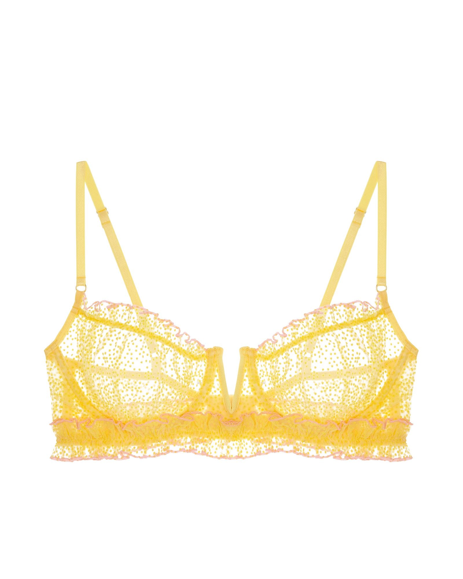 Le Petit Trou Mimosa V-Shaped Underwire Bra in yellow