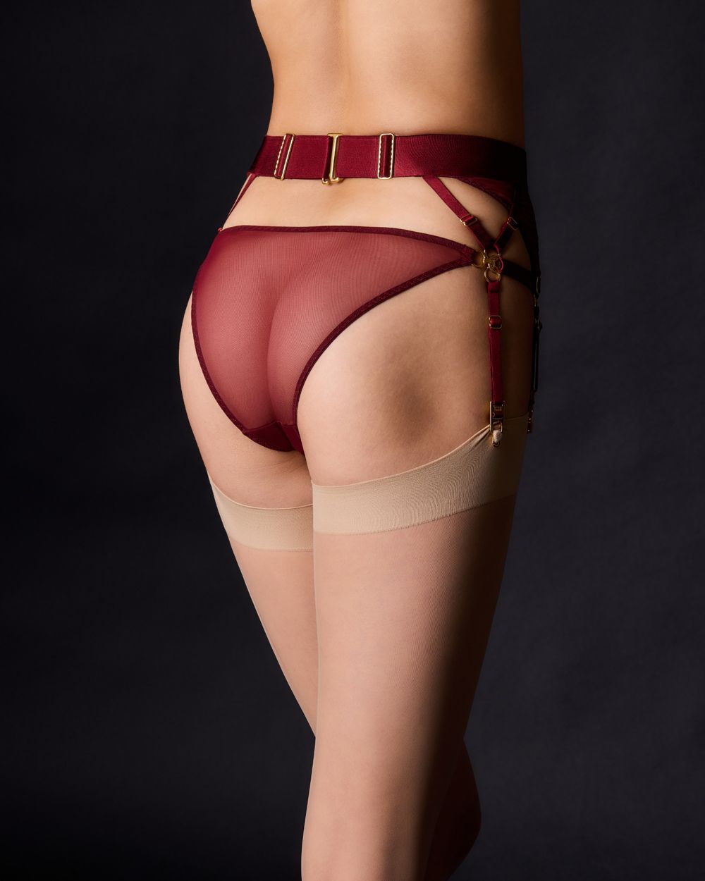 Bordelle Dia Suspender in red