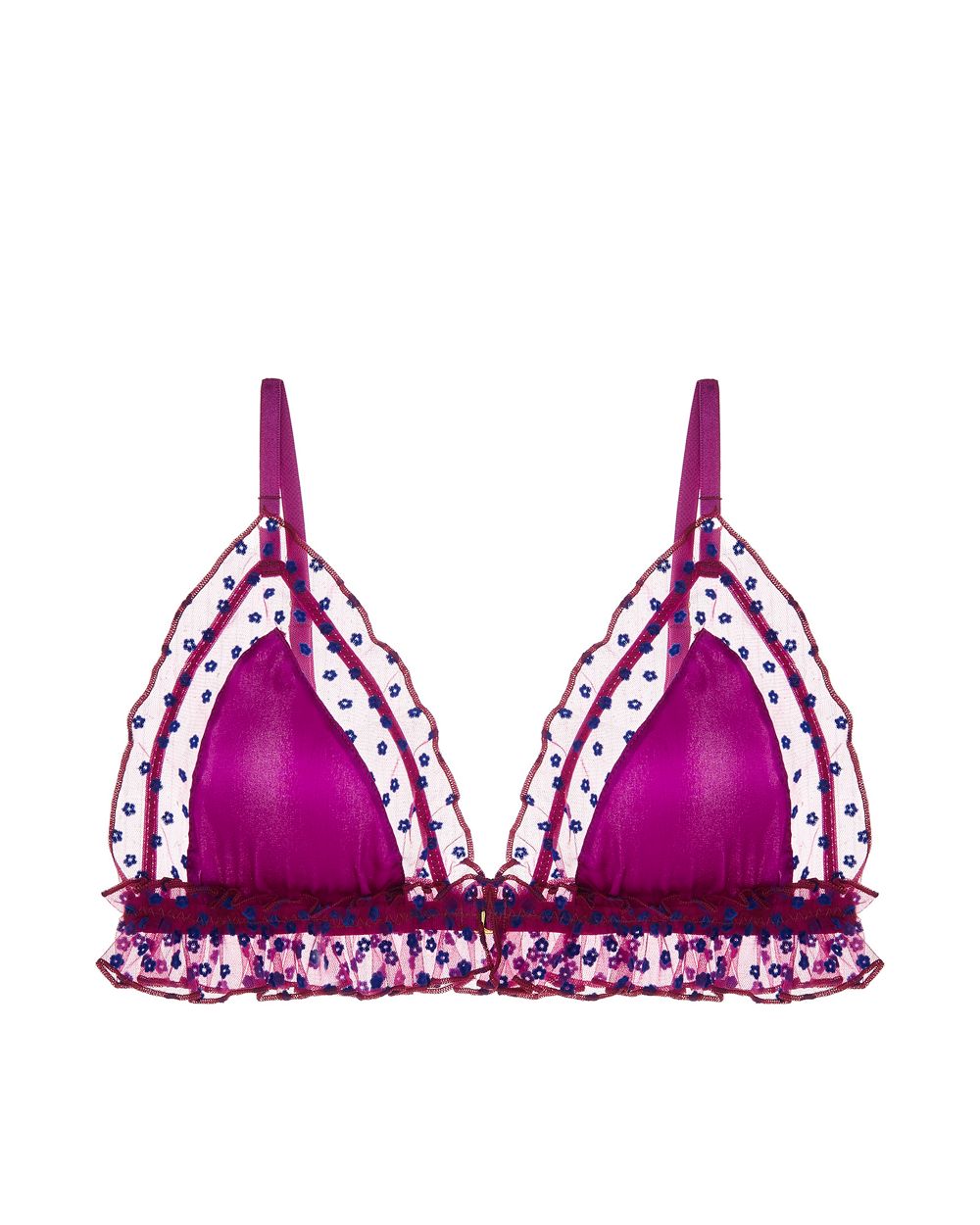 Le Petit Trou Petunia Triangle Bra with Silk in purple