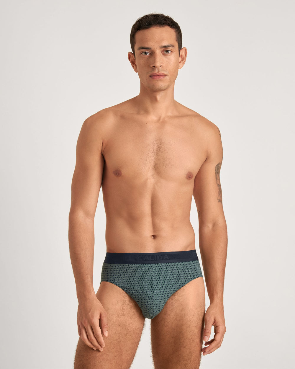Calida Grafic Cotton Men's Brief in green