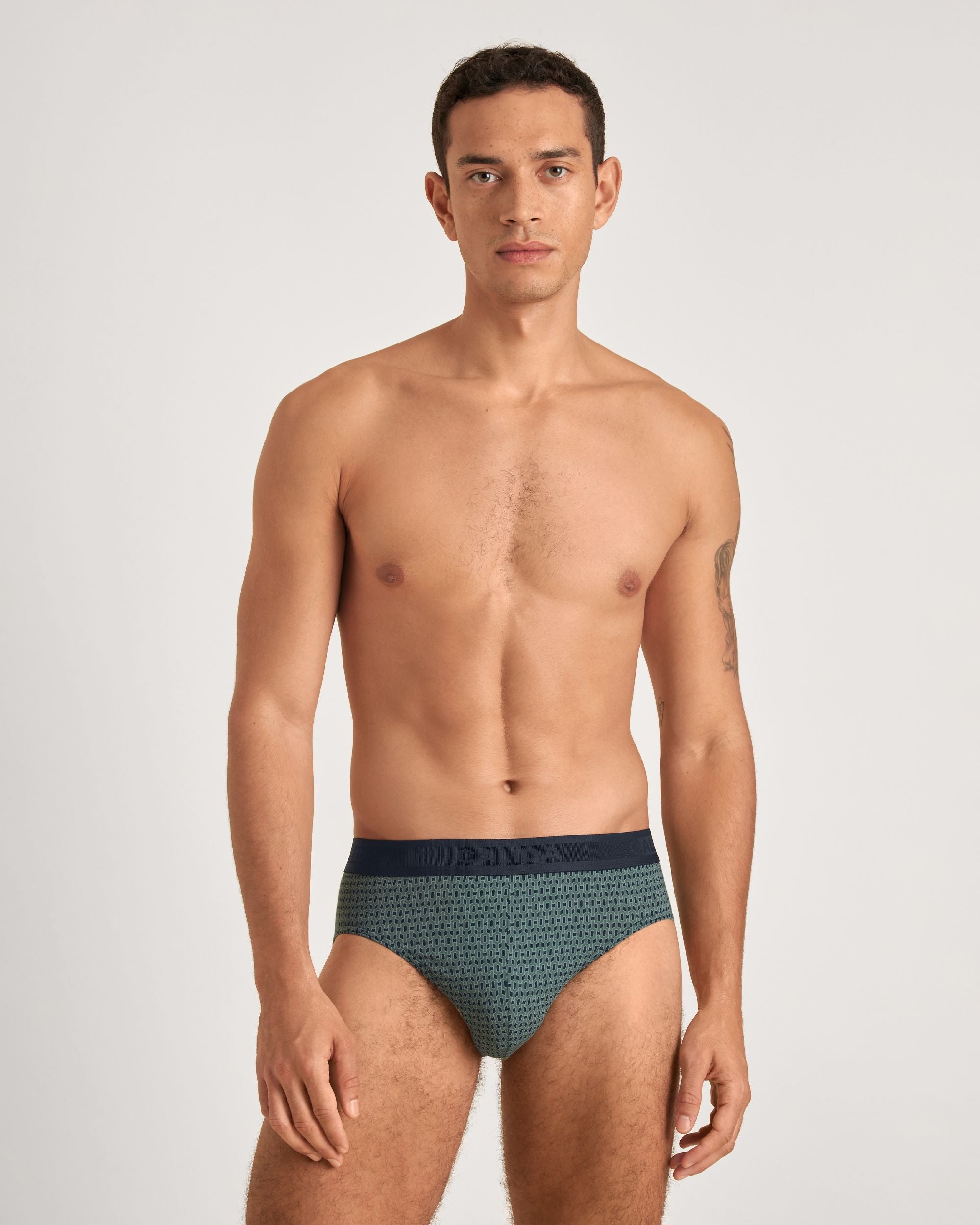 Calida Grafic Cotton Men's Brief in green