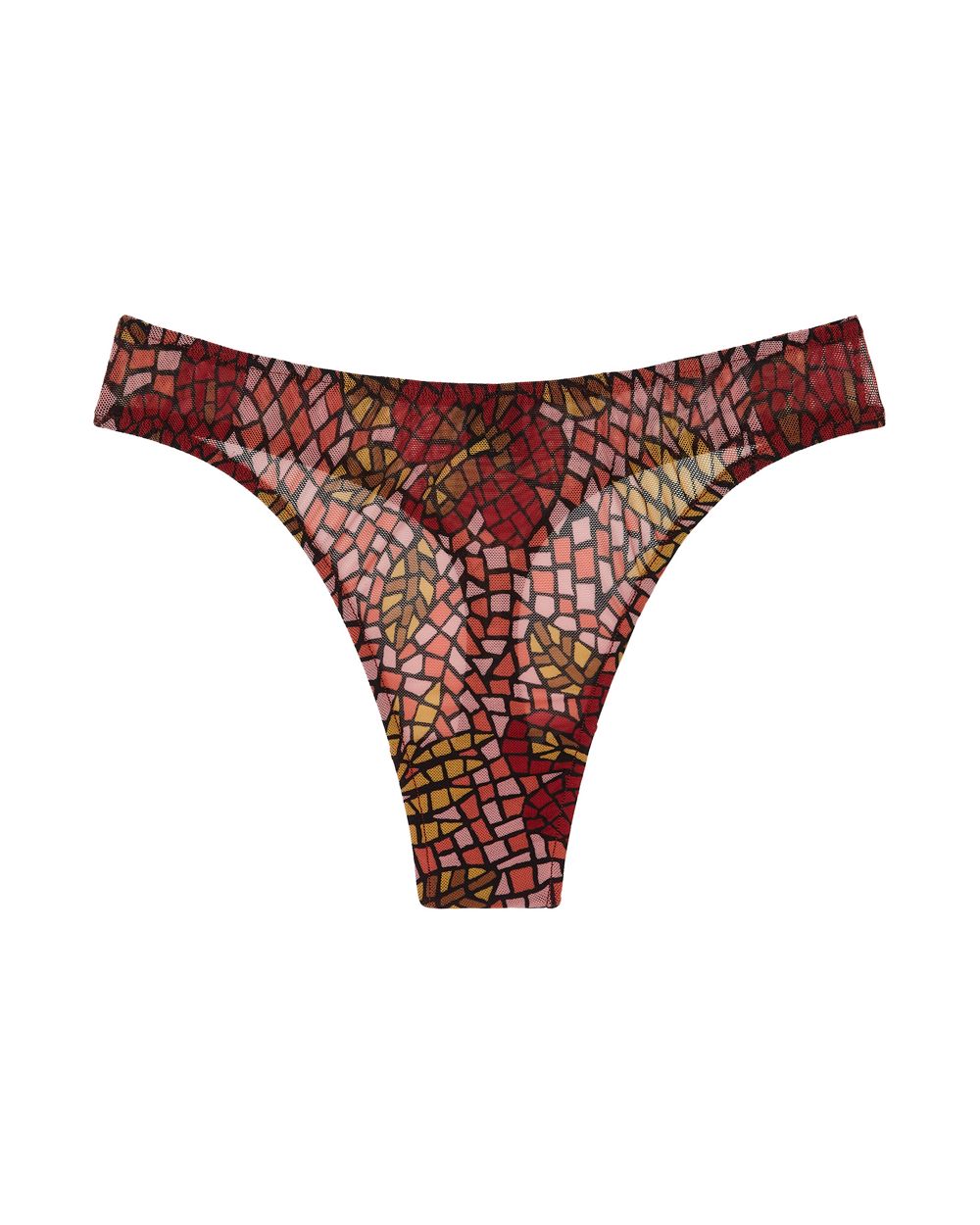 Only Hearts Stained Glass Thong in red