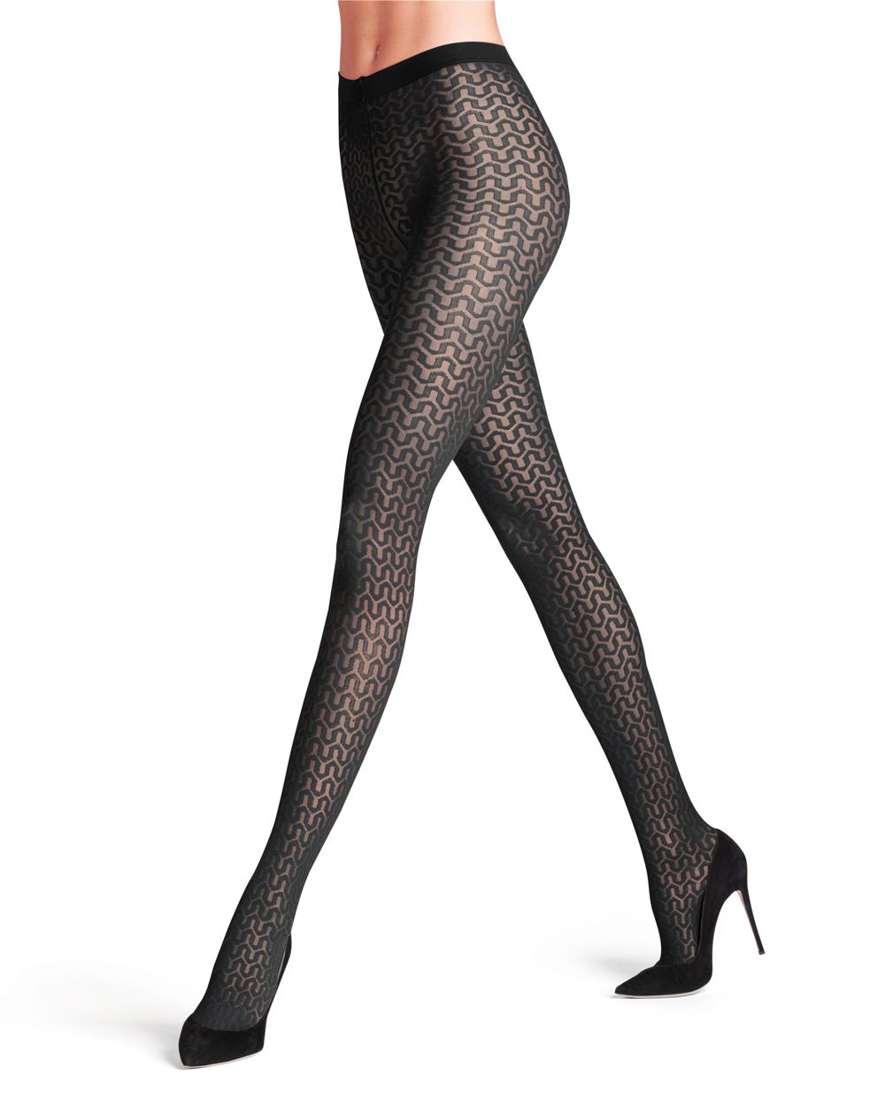 Falke Cryptogram Tights in black