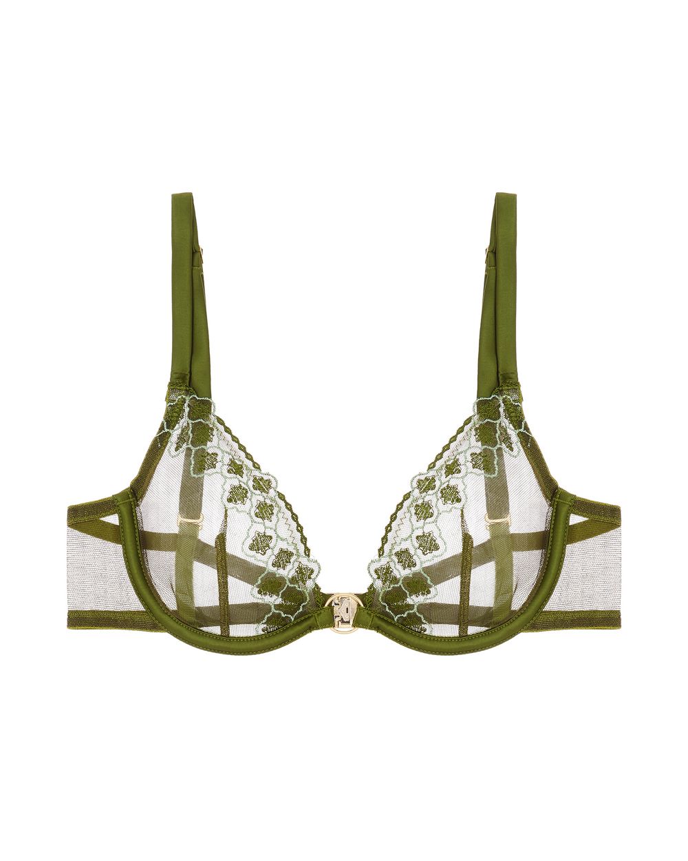 Studio Pia Mounia Plunge Bra in green