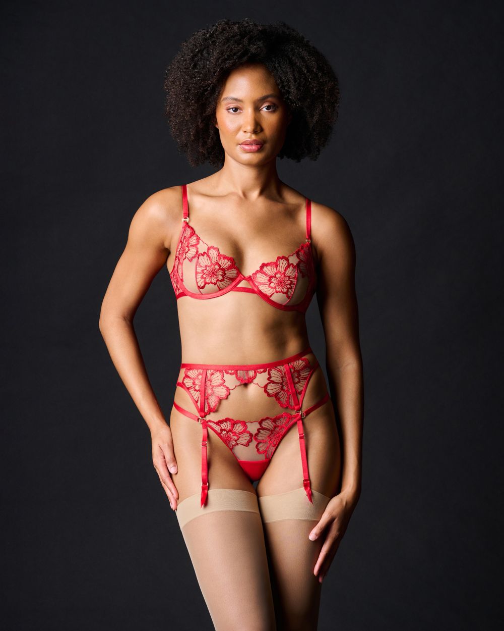 Bluebella Catalina Suspender in red
