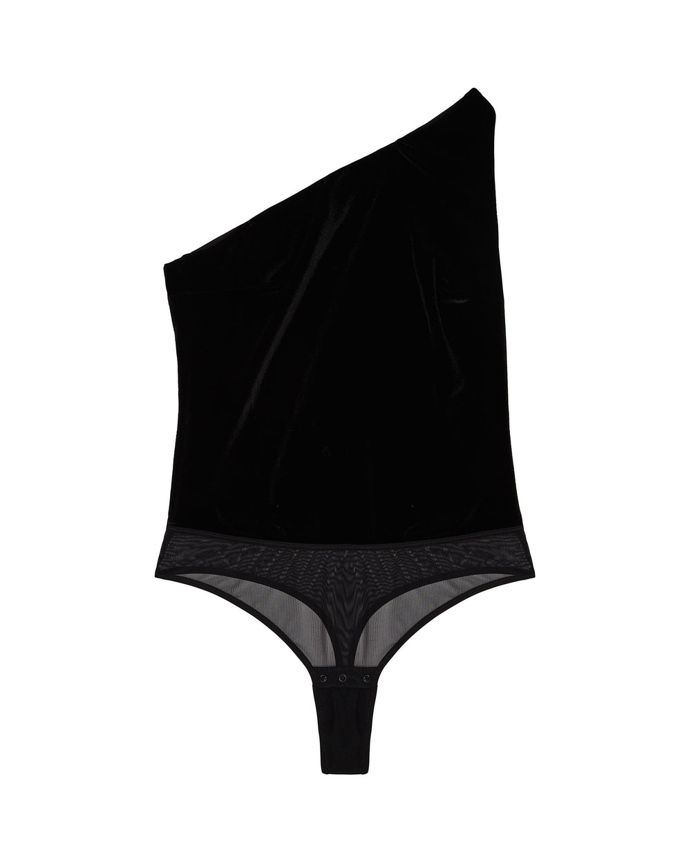 Undress Code Reach for the Stars Velvet Bodysuit in black