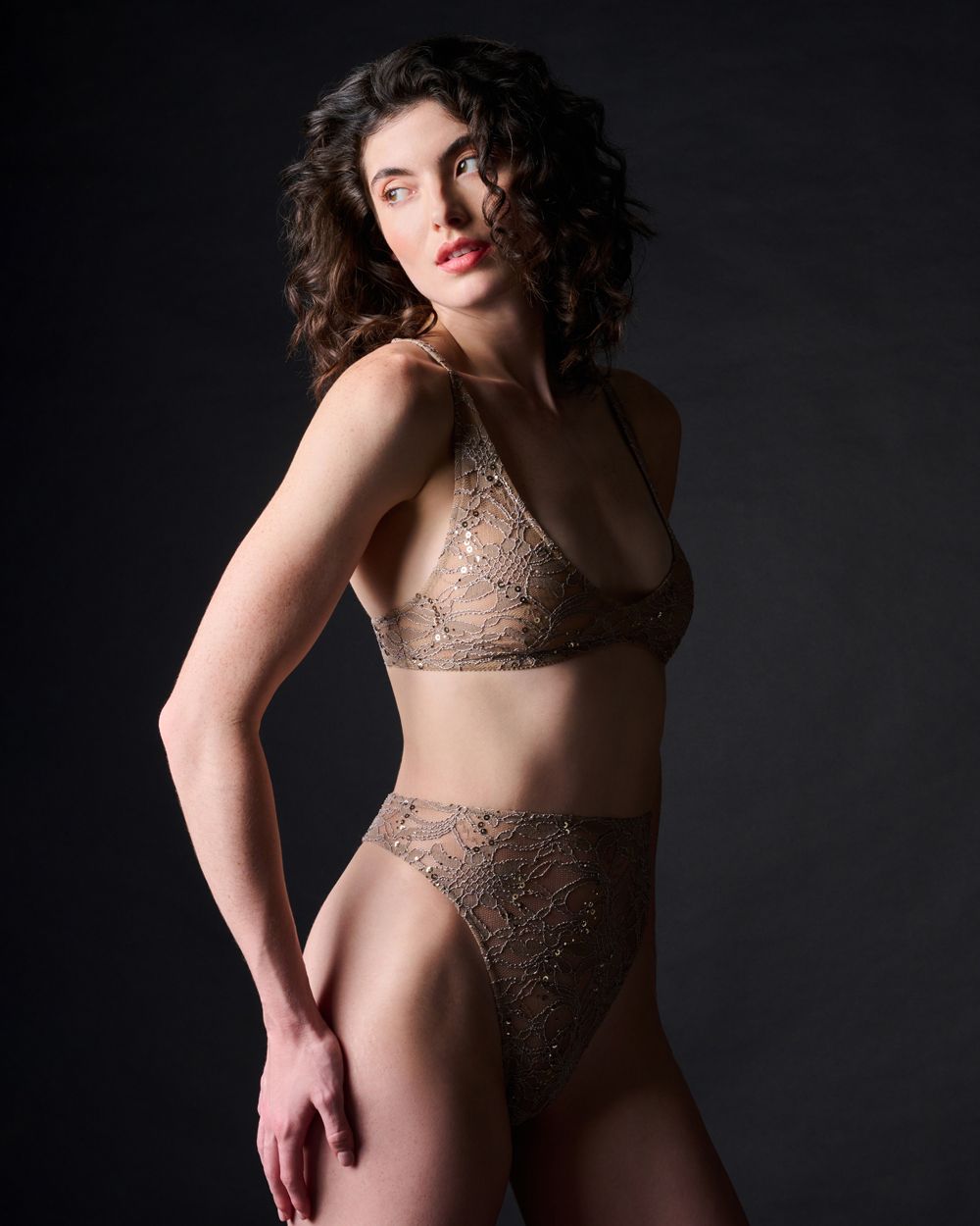 Only Hearts High Point Bralette in beige