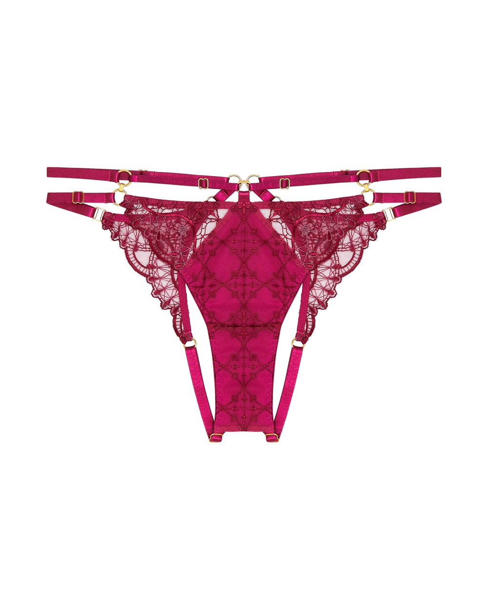 Bordelle Mari Open Back Brief in pink