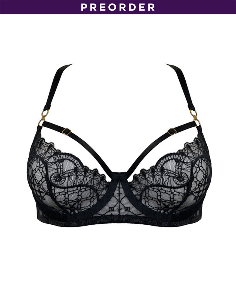 Bordelle Mari Balconette Wire Bra in black