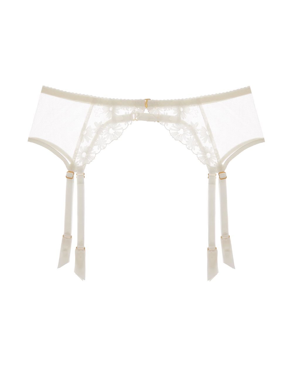 Fleur of England Daisy Suspender Belt in white