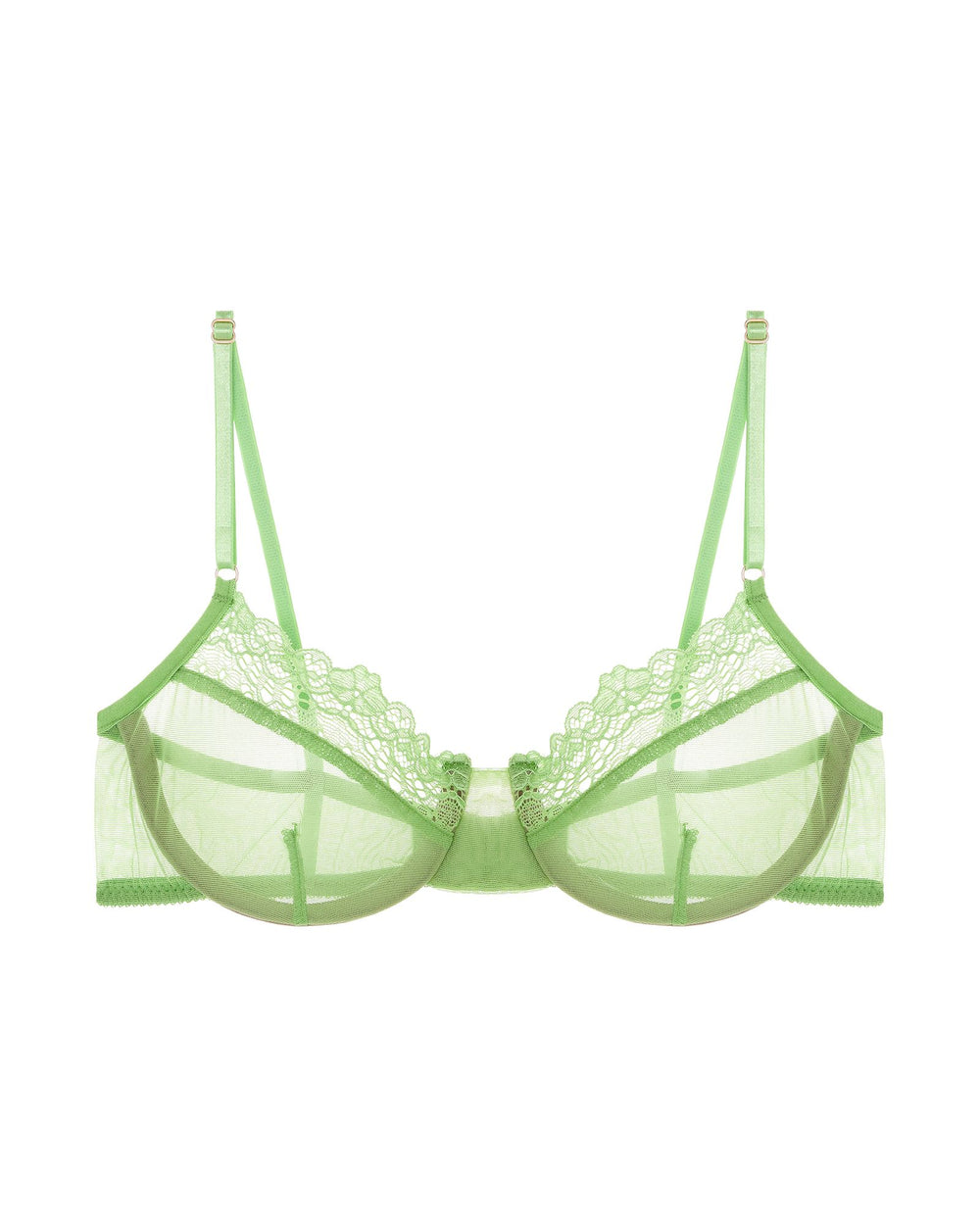 Only Hearts Whisper Sweet Nothings Demi Underwire Bra in green