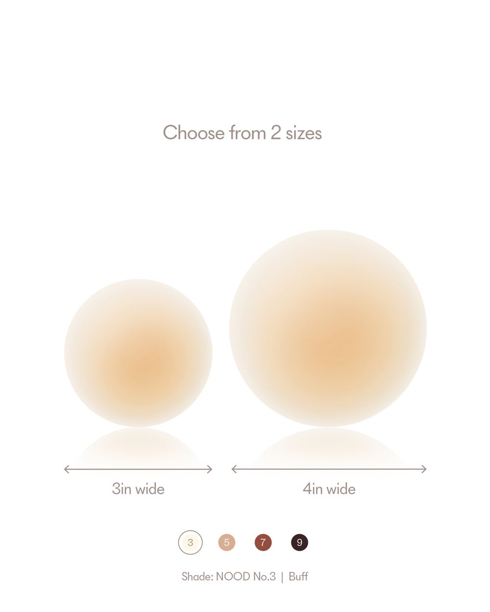 Nood No Show Round Nipple Covers in beige