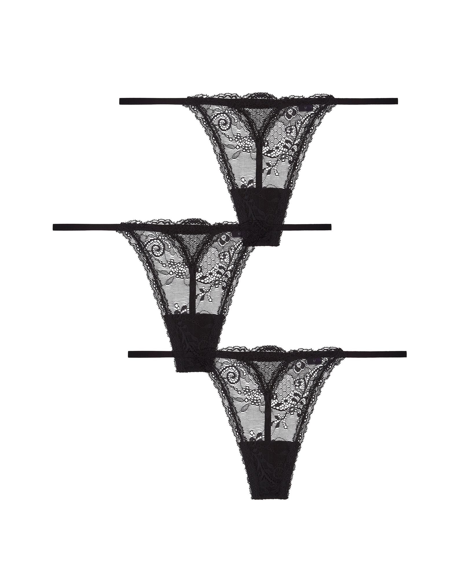 Journelle Sapna G-String 3 Pack in black